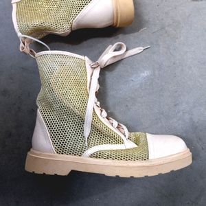 Gold Mesh MARTIN lace up